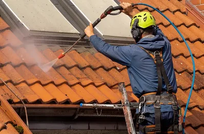 Démoussage et hydrofuge de toiture à Hoste