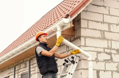 Pose et remplacement de gouttières à Hoste